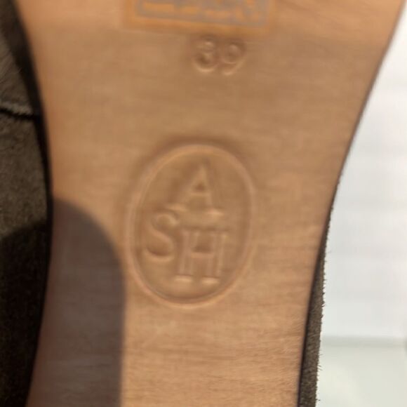 ASH Green Suede Lace Up High Heel Booties Size 39 EU/ 8 US - Picture 11 of 14